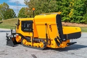 Side of LeeBoy Asphalt Paver with one side open